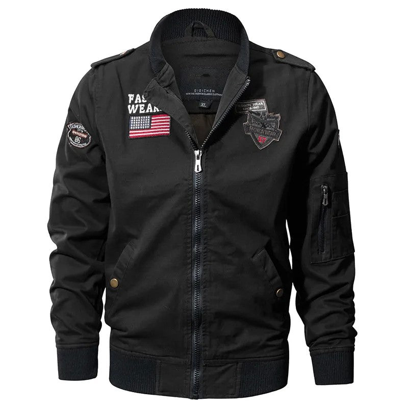 New Spring Military Style Pilot Jacket Multi-pocket Men Tactical Flight Jacket Autumn US Air Force Motorcycle Outwear Cotton
