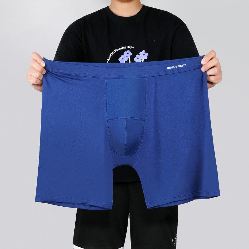 Men's Long Leg Boxer Briefs - Anti-Chafing, Breathable Modal Underwear, Quick-Dry Sports Compression Shorts for Running & Workou