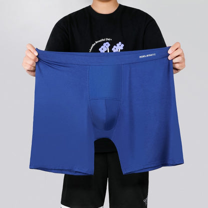 Men's Long Leg Boxer Briefs - Anti-Chafing, Breathable Modal Underwear, Quick-Dry Sports Compression Shorts for Running & Workou