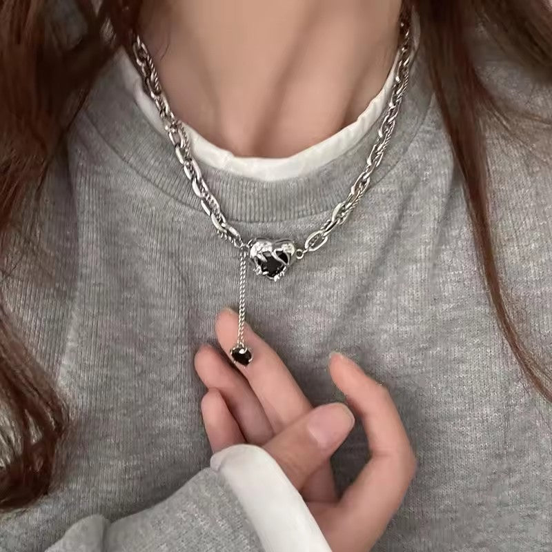 Colar com Pingente de Cruz Gótica Preta e Estrela Y2k Gargantilha Feminina Masculina Charm Grunge Punk Joias da Moda ?Acessórios Harajuku Emo