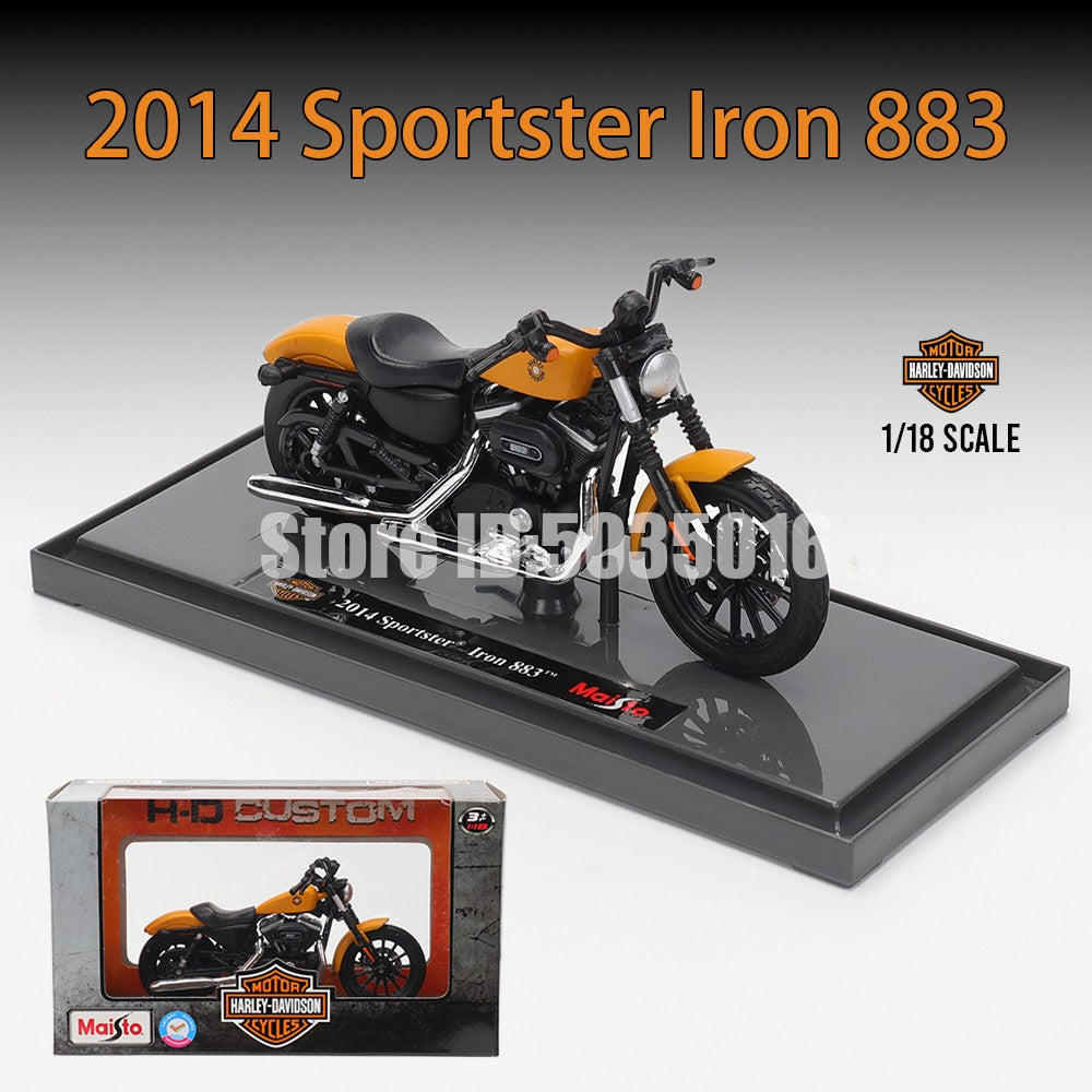 Maisto 1:18 Harley-Davidson Motorcycle 2022 Road King Fat Bob 114 Pan America 1250 Alloy Motorcycle Model Toy Car Collection