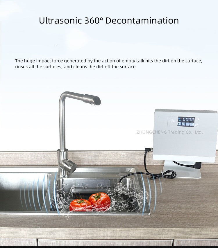 Household 220v Ultrasonic Dishwasher Sink Free-standing Installation-free Home Brush Type Vegetable Washing Lazy Automatic