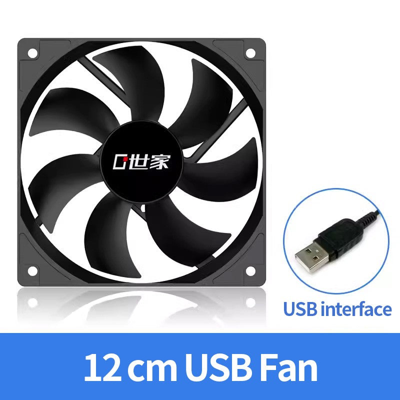 TEUCER 120mmx120mmx25mm 80mmx80mmx25mm 5V USB Exhaust Cooling Fan with Metal Mesh Foot Mat for Router TV Set-top Box Cooling