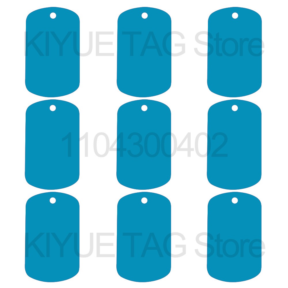 Wholesale 100Pcs Stamping Blanks Aluminum Tags Nameplate Engraving Keychain Crafts Military Tag Dog ID Tags Personalized Signs