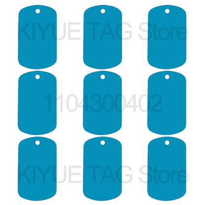Wholesale 100Pcs Stamping Blanks Aluminum Tags Nameplate Engraving Keychain Crafts Military Tag Dog ID Tags Personalized Signs