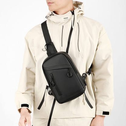 Men's Stylish Shoulder Sling Bag - Compact Waist Pouch with Multiple Compartments (Fits Phone, Wallet & Keys) Chest Pack