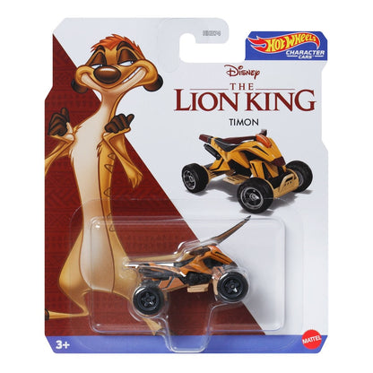 Disney Hot Wheels Carros de Personagens 2024 Mix 6U O Rei Leão Simba O Estranho Mundo de Jack Sally Capitão América Brinquedos de Miniatura