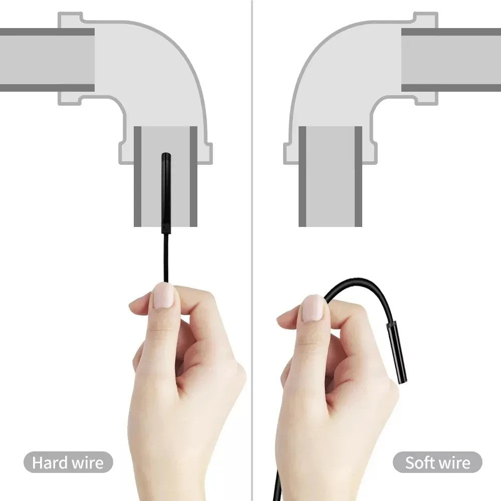 Endoscópio 5,5/8mm para Android Iphone&IOS Smartphone Tubulação Automotiva Boroscópio Ferramentas de Inspeção de Esgoto Câmera de Endoscopia