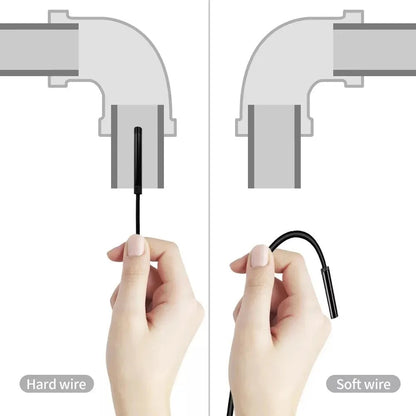 Endoscópio 5,5/8mm para Android Iphone&IOS Smartphone Tubulação Automotiva Boroscópio Ferramentas de Inspeção de Esgoto Câmera de Endoscopia