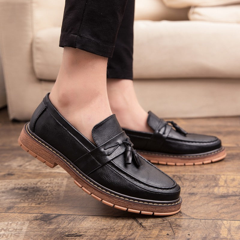 Classic Men's Dress Shoes High Quality Casual Business Leather Shoes For Men Loafers Formal Office Leather Tassel Social Shoes