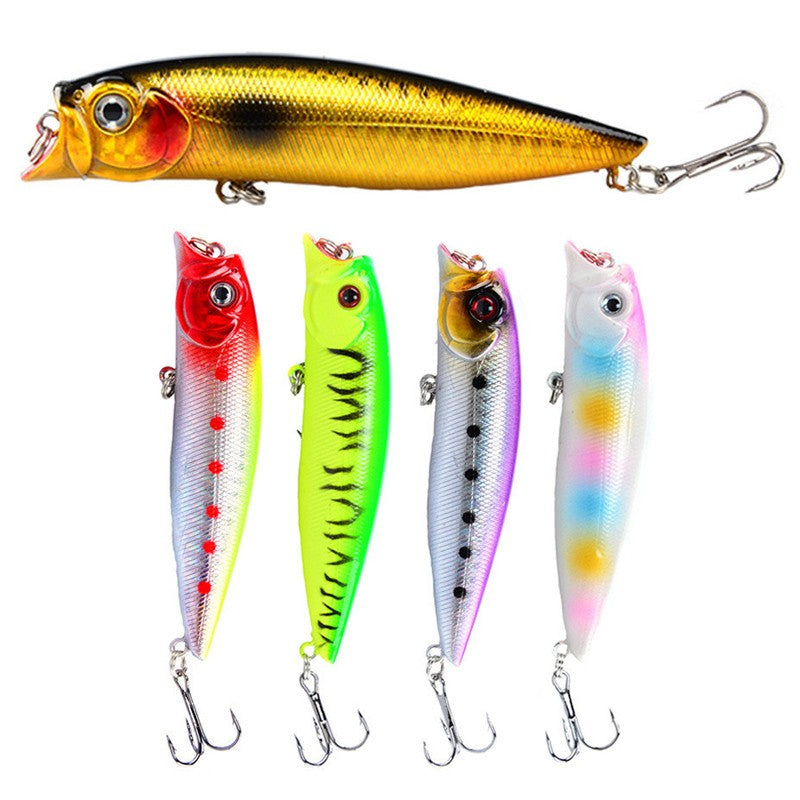 POETRYYI 1pc Isca de Pesca Artificial Popper 9cm/11g Popper de Superfície 17 Cores Isca Rígida Wobblers de Plástico Acessórios de Pesca