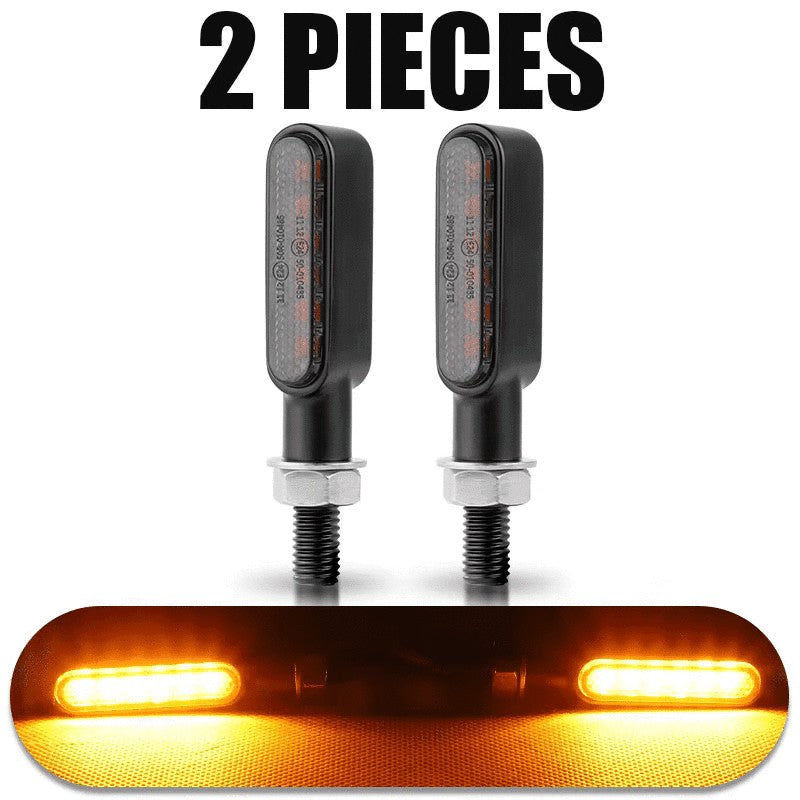 BLALION Mini Motorcycle LED Turn Signal Lights Amber Flashing Light Blinker Turn Signal Lamp 12V Moto Indicator Lamp Accessories