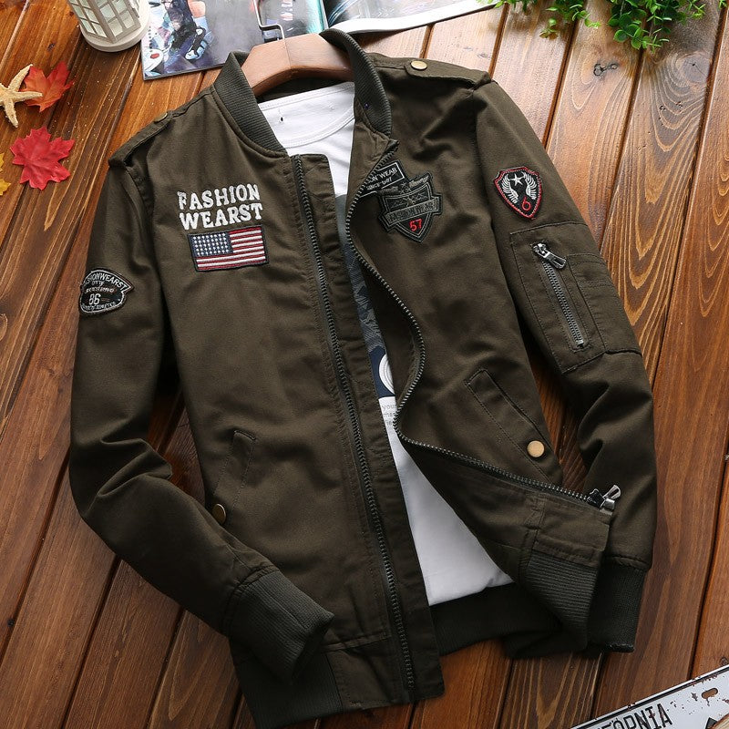 New Spring Military Style Pilot Jacket Multi-pocket Men Tactical Flight Jacket Autumn US Air Force Motorcycle Outwear Cotton