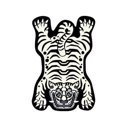 VIKAMA Domineering Tiger Carpet Personality Shaped Doormat Rug For Bedroom Living Room Floor Mat Machine Washable Home Decoratio