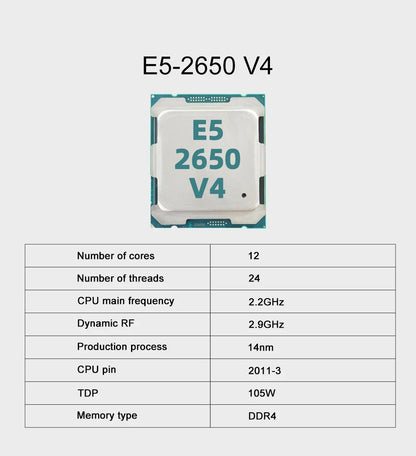 SOYO X99 Motherboard Set Kit With LGA2011-3 Xeon E5 2650 V4 CPU DDR4 16GB (1*16G) 2133MHz RAM NVME M.2 SATA for Desktop Computer