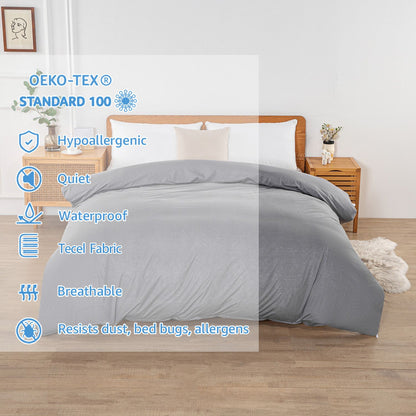 Lyocell Ice-Cool Bedding Cover Waterproof Duvet Cover for Hospital Elderly, Patient or Baby, Quilt Cover Cooling