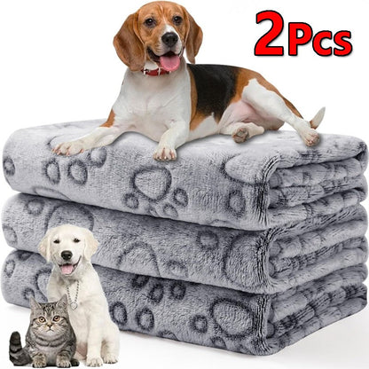2 Peças Macia Fofa Manta para Pets de Alta Qualidade Desenho Animado Bonito Pata Tapete para Cães Gatos Quente e Confortável