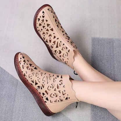 2024 New Spring Autumn Fashion and Comfortable Flat-soled Casual Outer Wear Soft Non-slip Ankle Boot Toe-cap Sandals for Women