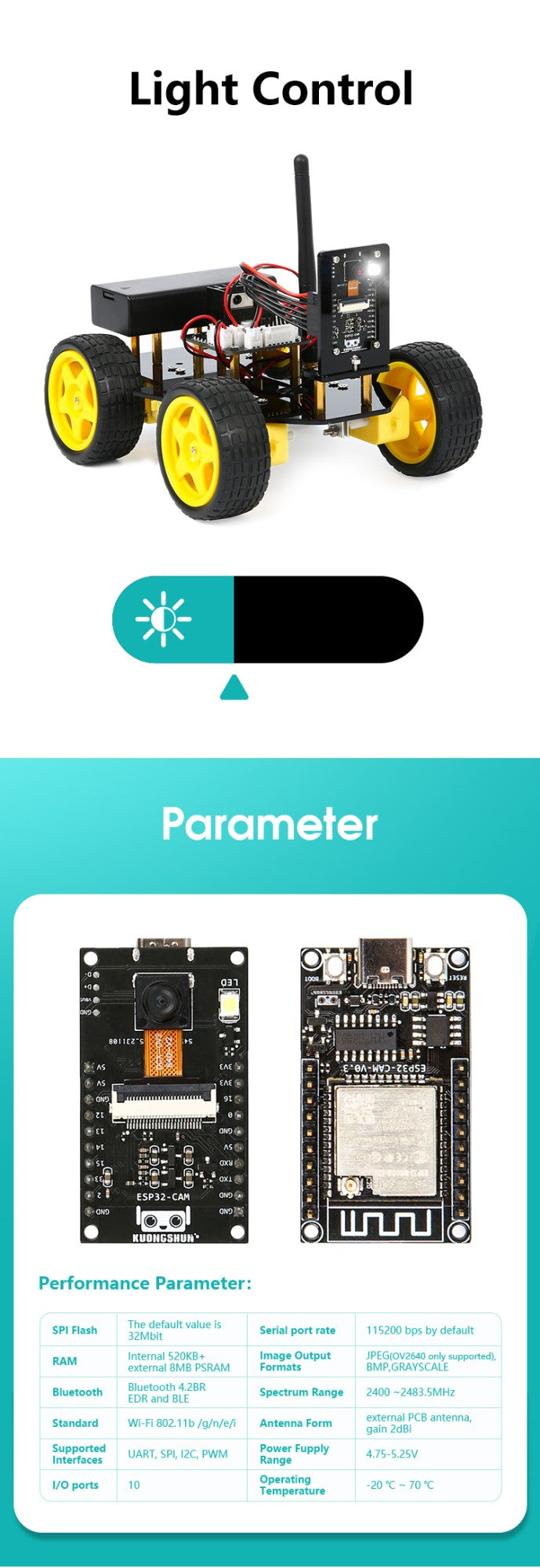 ESP32 Smart Robot Car Kit Carro de Controle Remoto para Projeto de Programação Arduino Kit de Codificação Científica de Educação STEM