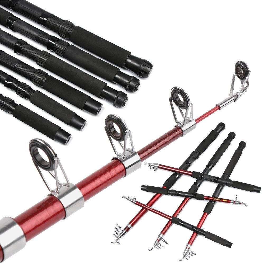 Vara de Pesca Telescópica de Fibra de Vidro para Mar, Ferramentas de Pesca de 1,5-3,0m, Vara de Pesca ao Ar Livre