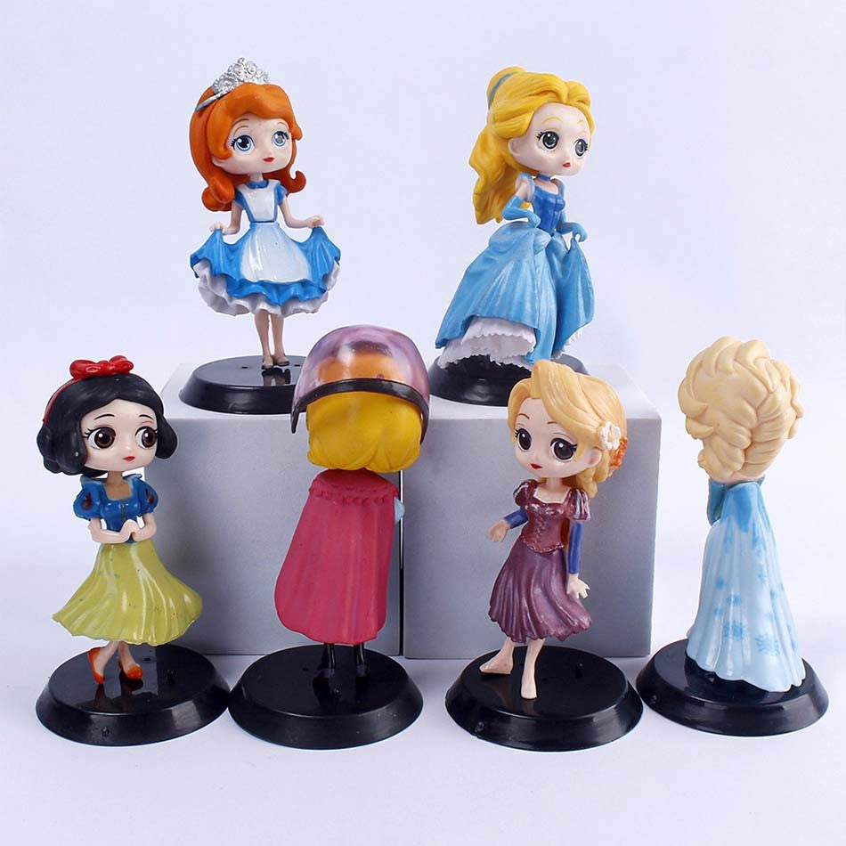 Disney Princess Ariel Rapunzel Cinderella Mermaid Anna Elsa Belle Sofia Snow White Mulan The Little Mermaid Figure Toys Kid Gift