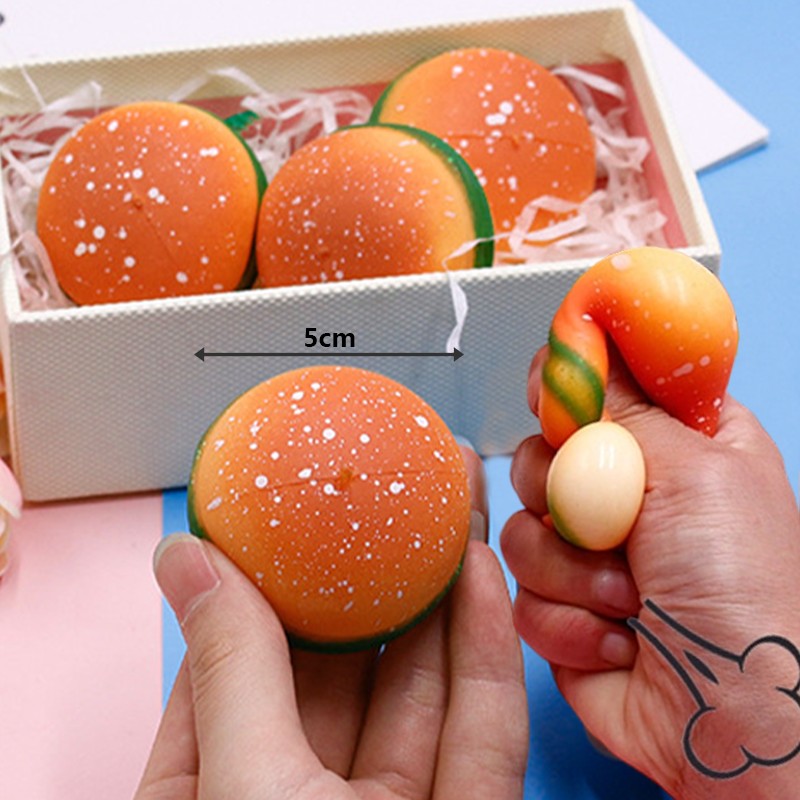 1/2/3Pcs Squishy Hamburger Stress Ball Autism Sensory Toy Stress & Anxiety Relief Toys Pinch Decompression Toy Party Gifts