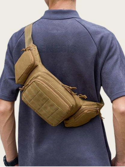 Multi functional outdoor hiking leisure waist bag, sports bag, cycling bag, single shoulder tactical waist bag