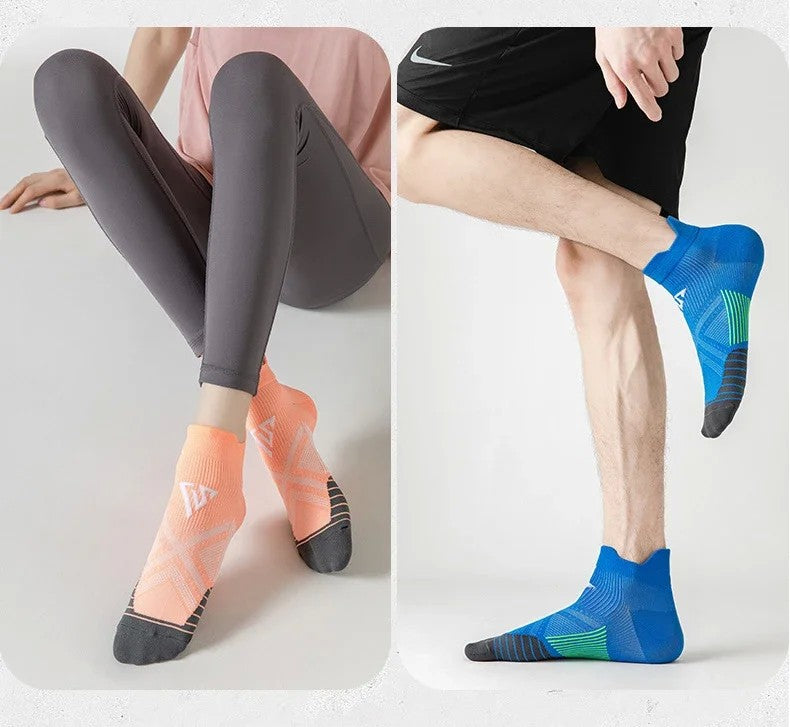 4pairs/Lot Woman Men's Socks Compression Breathable Basketball Sports Cycling Running Towel Socks High Elastic Tube Socks