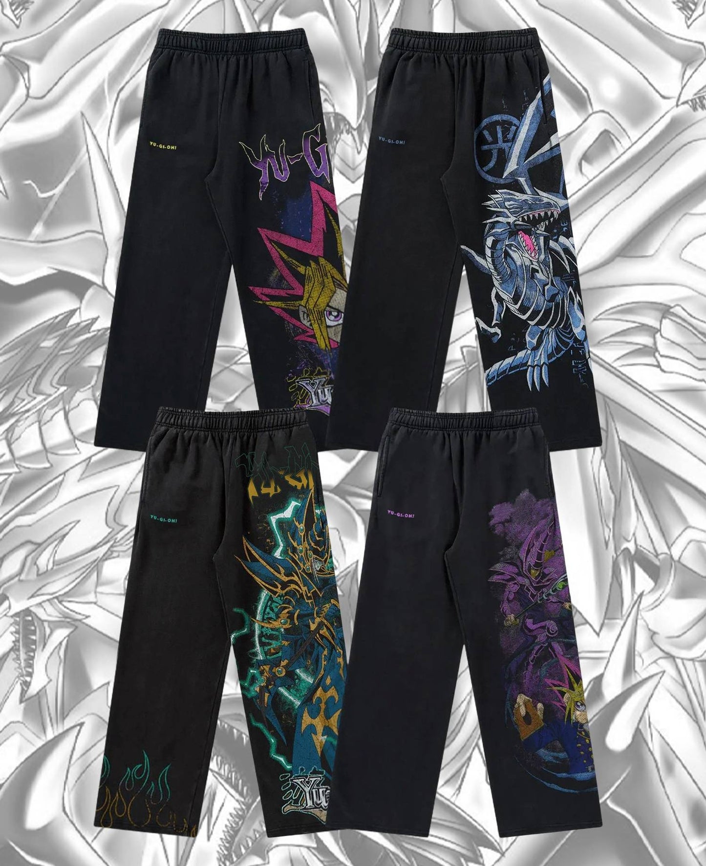 Hip Hop Yu-Gi-Oh Y2k Pants Baggy Sweatpants Men Elastic Waist American Streetwear Vintage Joggings Casual Pants Men Clothing