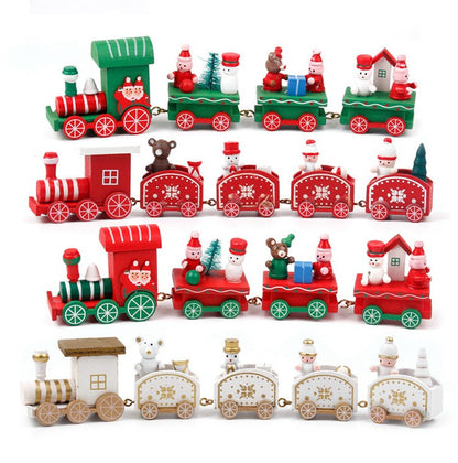 Wooden/Plastic Train Christmas Ornament Merry Christmas Decoration For Home 2025 Xmas Gifts Noel Natal Navidad New Year 2026