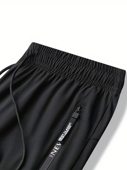 Calça Jogger Masculina De Secagem Rápida, Respirável, Com Cordão Na Cintura, Elegante E Elástica, Para Fitness