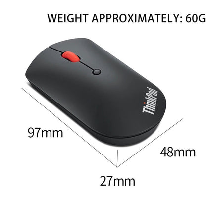 Mouse Sem Fio Lenovo ThinkPad Wireless Mouse 4Y50X88822 Mouse Dual Bluetooth Mouse de Escritório Mouse Laser Preto Mouse Ergonômico Mouse para Notebook