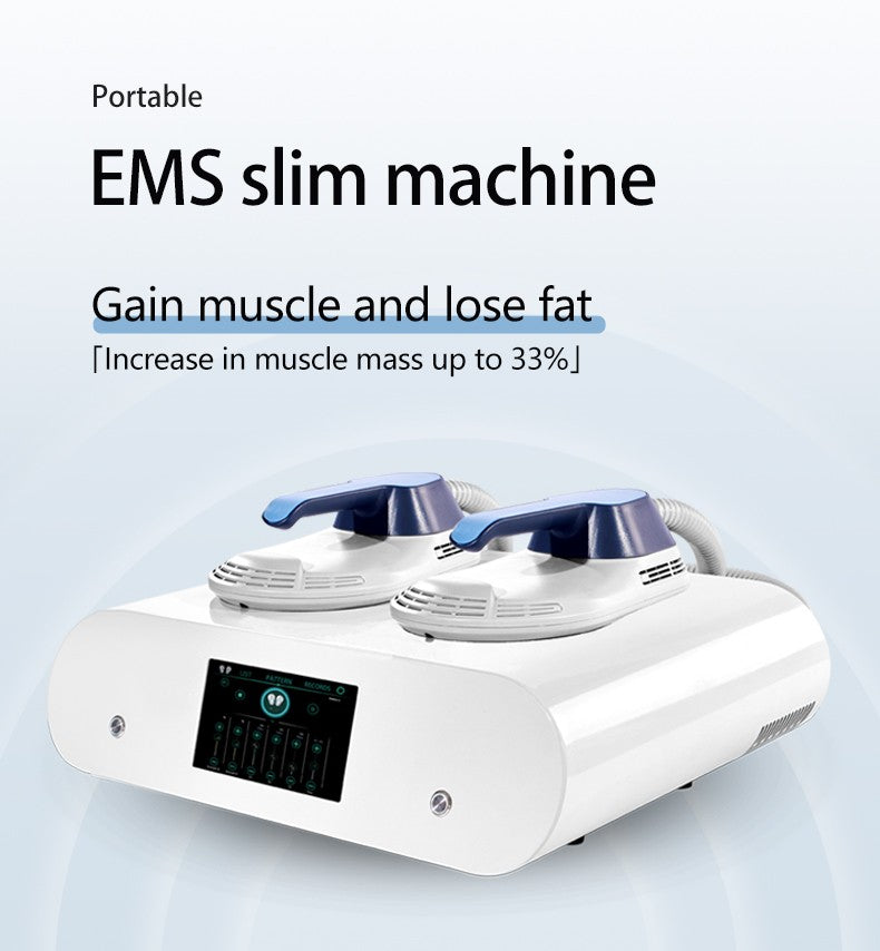 11.11 Portable 2 Handle Mini EMS 6500W Electric Muscle Stimulator 200HZ Fitness Machine Weight Loss Home Using Muscle Building
