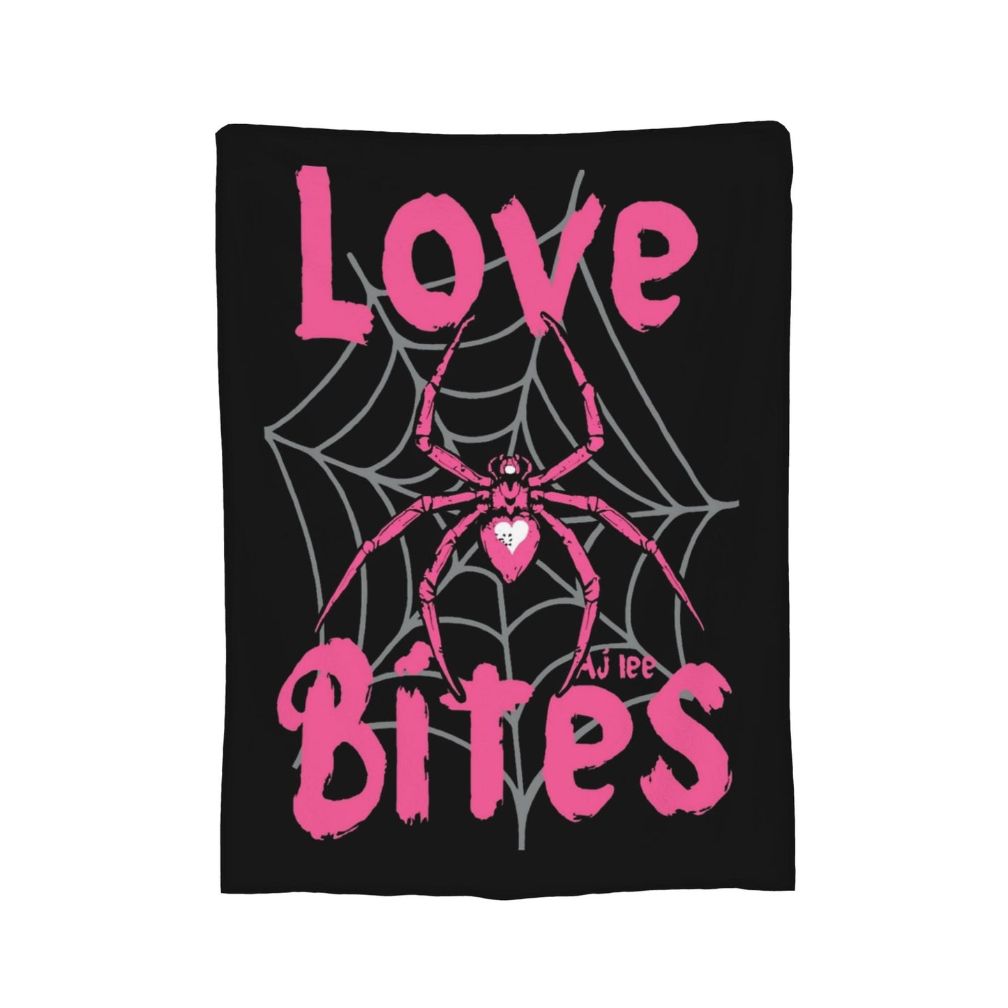 Love Bites AJ Lee Spider Logo Cobertor de flanela para primavera e outono, cobertor quente multifuncional para casa, sofá, colcha.