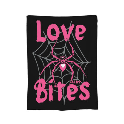 Love Bites AJ Lee Spider Logo Cobertor de flanela para primavera e outono, cobertor quente multifuncional para casa, sofá, colcha.