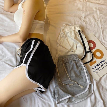 Summer Men and Women casual loose straight shorts lady stylish thin breathable wide leg gym short pants Women yoga Shorts