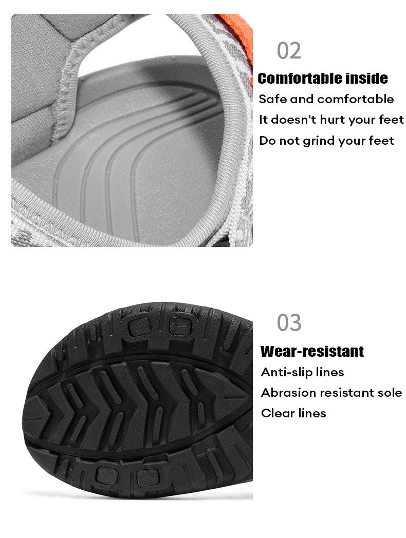 Classic Men's Hiking Sport Sandals Lightweight Leisure Beach Shoes Summer Open-Toe Breathable Travel Walking Sandials