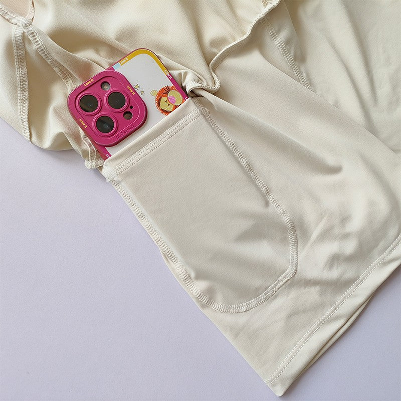 Summer Women's High-Waisted Sports Shorts Mesh Breathable Double-Layer Quick-Dry Gym Fitness Running Cycling Yoga Shorts