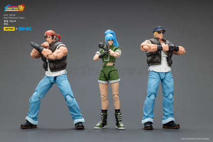 ?MT?JOYTOY Boneco de Ação 1/18 SNK KOF'98UM Ikari Warriors Team Ralf Jones Clark Still Leona Heidern Modelo de Brinquedo Presente