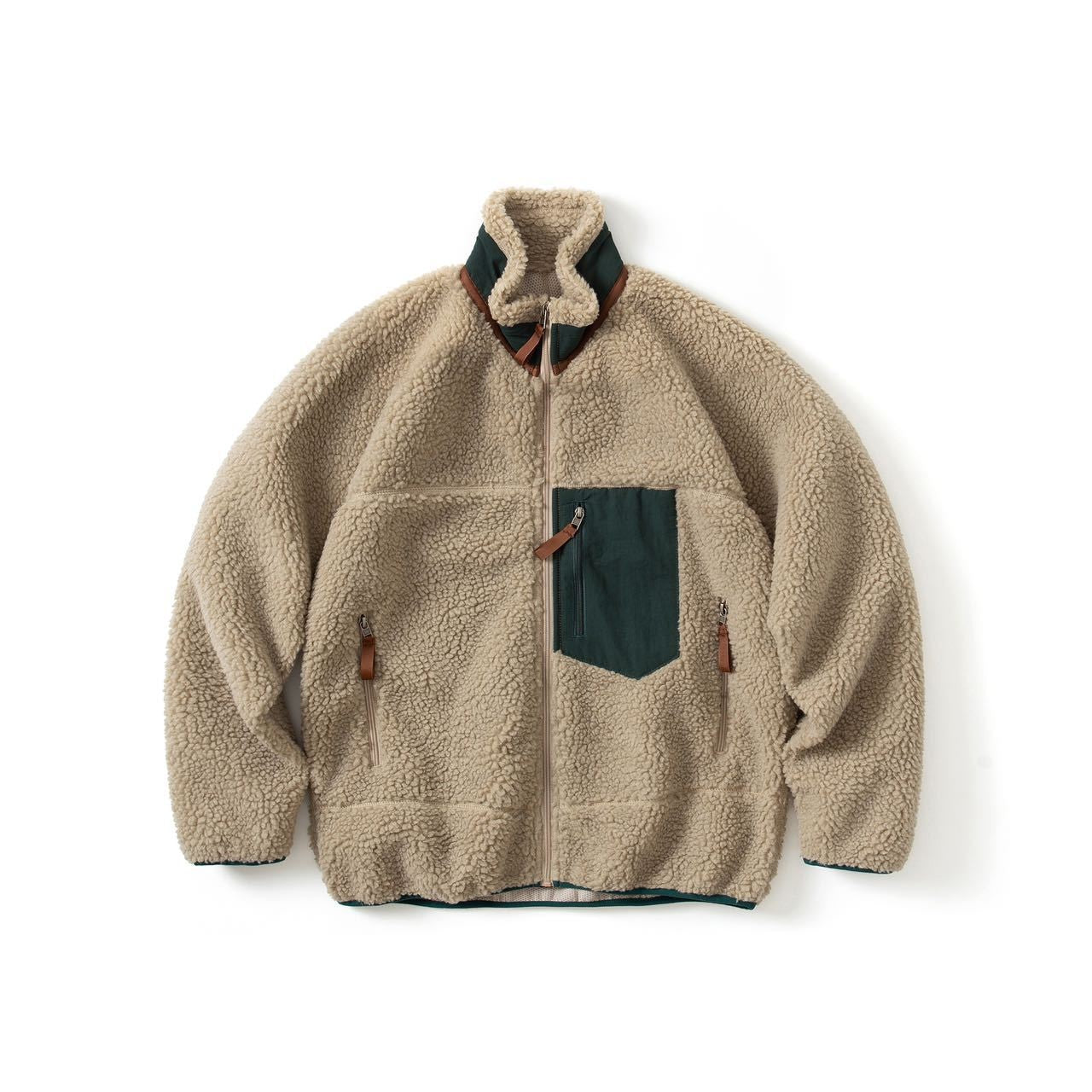 Pata Outdoor Windproof Hiking Fleece Jacket Imitation Lamb Wool Stand Collar Zipper Fleece Jacket Polar Fleece Warm Couple Coat