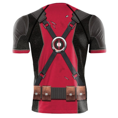 Halloween T-Shirt Red Shirt Men Tanks Halloween Cosplay Costume Hero Long Sleeved Tees Tanks Men Top Carnival Party Outfit