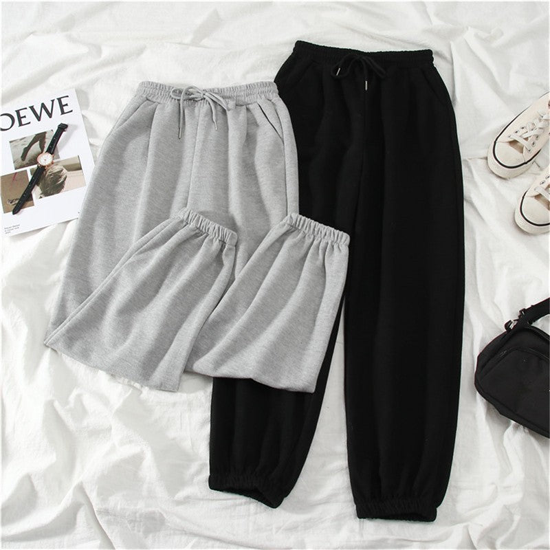 Gray women Sweatpants Autumn New Baggy Fashion Oversize Sports Pants Black winter thick Joggers Streetwear Trousers
