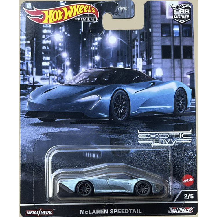 Genuine Hot Wheels Premium Car Culture Exotic Envy Set 2022 Alfa Romeo Mclaren Lamborghini 1/64 Model Scale Die-Cast Cars Toys