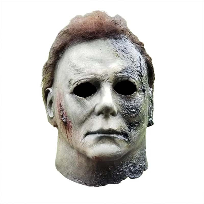 New horror film Michael Myers Mask Halloween Thriller Headset Cosplay Horror Killer Full Face Latex Helmet Party Costume Props