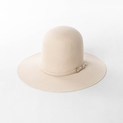 202409-HH2103B ins elegante chapéu de feltro de inverno de lã com coroa alta e cinto 58cm de circunferência modelo desfile chapéu de sol masculino feminino para lazer