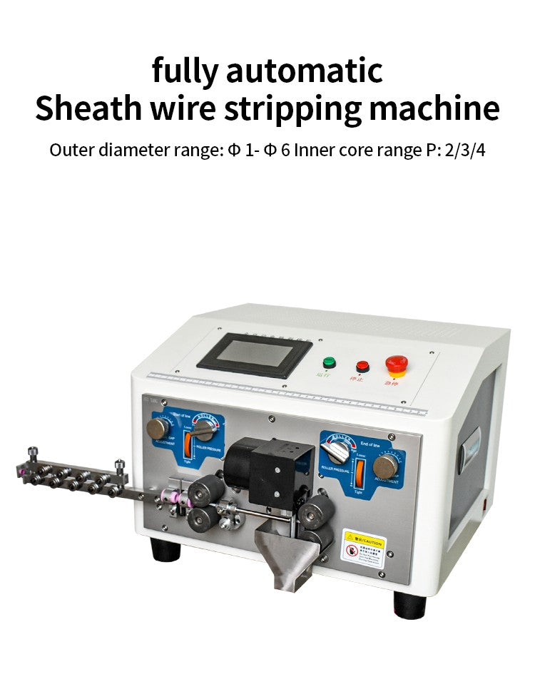 Automatic Computer cable Cutting and stripping Machine Sheathed Wire Cutting And Stripper Machine English Version