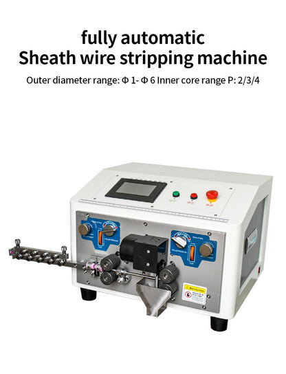 Automatic Computer cable Cutting and stripping Machine Sheathed Wire Cutting And Stripper Machine English Version