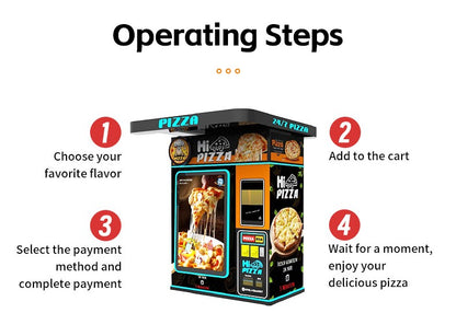 Máquina de venda automática de pizza saudável Máquina de venda automática de pizza automática por atacado Refrigeração comercial para preservação a longo prazo
