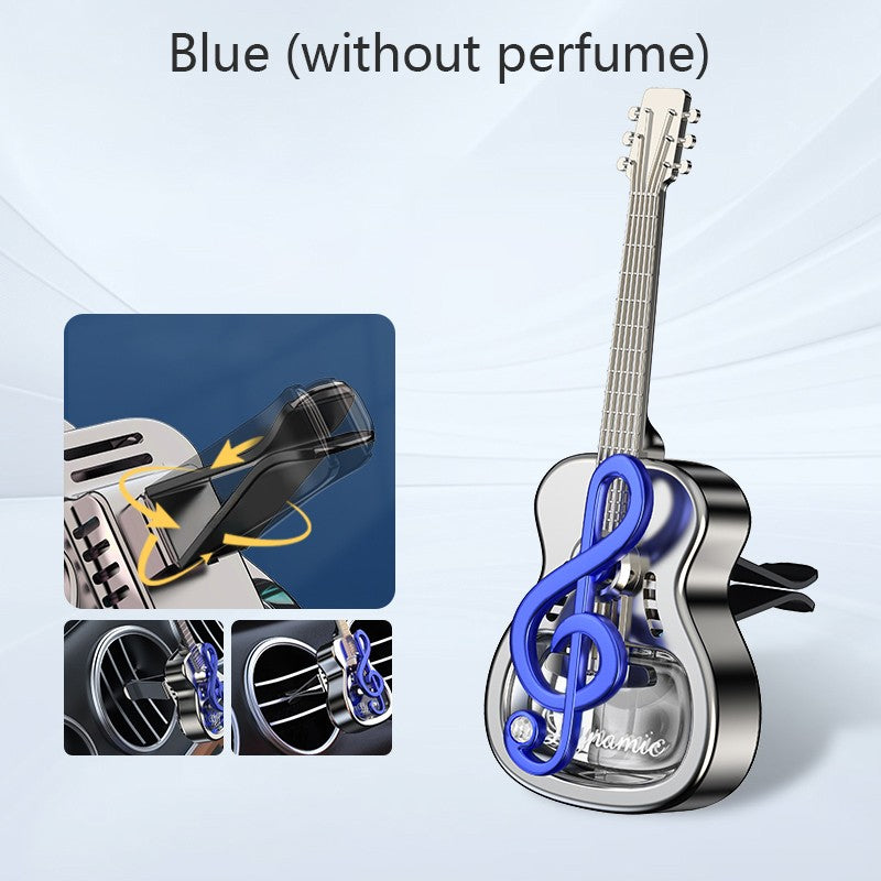 Frasco de Vidro para Aromaterapia Veicular Pode Ser Preenchido com Fragrância Chapeamento Formato de Guitarra Decorações de Aromaterapia para Saída de Ar