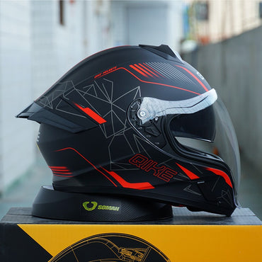 China 3C DOT double certified adult full-face motorcycle helmet, double sunshade lenses. modular motorcycle helmet